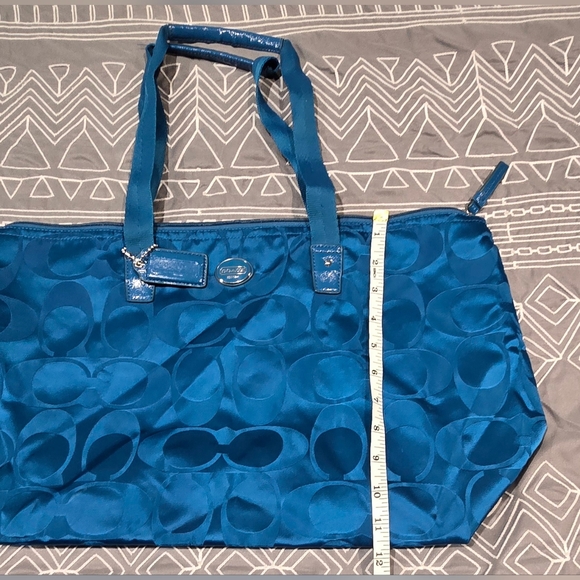 Coach Womens Aqua Blue Tote Bag - Picture 7 of 9
